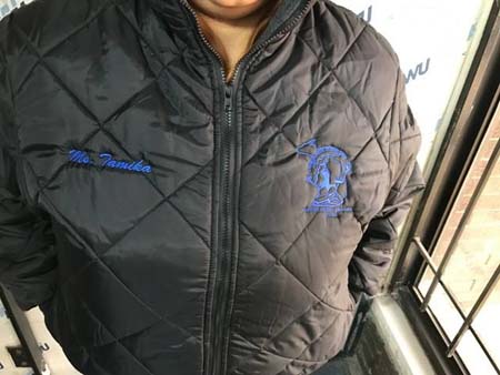 3 APWU DDAL Quilted jacket right   side name